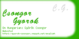 csongor gyorok business card