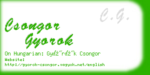 csongor gyorok business card